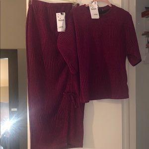 Zara 2 piece skirt set